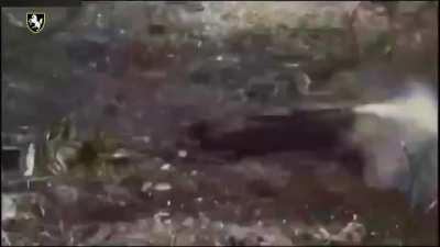 A tank duel between Ukrainian and Russian tanks. Unknown area.