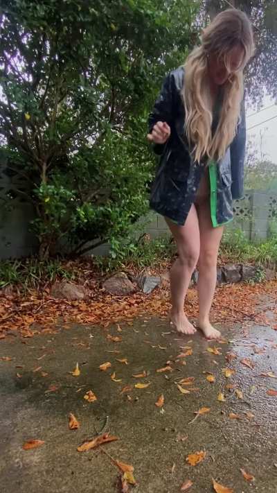 Just peeing in the rain 