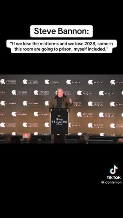 Steve Bannon: “If we lose the midterms and we lose 2028, some in this room are going to prison, myself included”