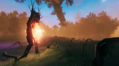 Fighting in Valheim but in the most cinematic way!