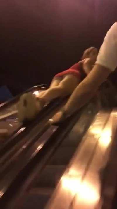 HMC while I go up and then down the escalator