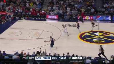 [Highlight] Jokic gets the steal and lobs it up to Bruce Brown to complete the triple double: 40/17/10!