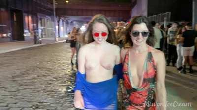 two friends leaving the club like...