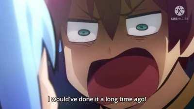 Kazuma getting Roasted by Gordon Ramsay for making Aqua cry