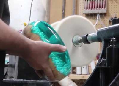 Resin and Maple Burl Donut