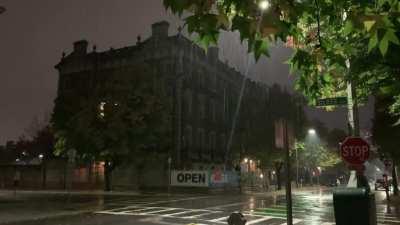 rainy evening at my college