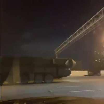 A column of RS-24 Yars was spotted on the Moscow Ring Road. As stated in the Ministry of Defense of the Russian Federation, the equipment is being distilled to prepare for the Victory Parade. 🗞 Actual news from the scene: INFOPOLE