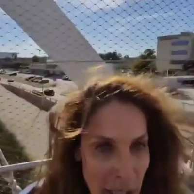 Psychotic Skeletor Zionist in Texas tries to Take a Palestinian Flag Promised to Her by God