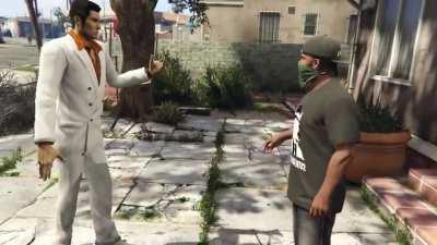 Kiryu be roasting Franklin