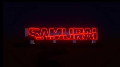 I made a Samurai neon sign to use as a livewallpaper