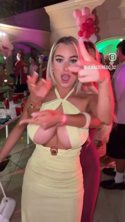 That dress shouldn't be holding those tits
