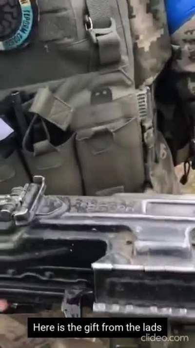 Belarusian 19th Century cavalry officer Ivanov, now in 2022 Ukraine, goes over his new trophy.