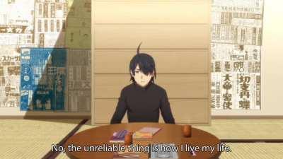 Araragi and Senjougahara on Valentine's Day [Tsukimonogatari]