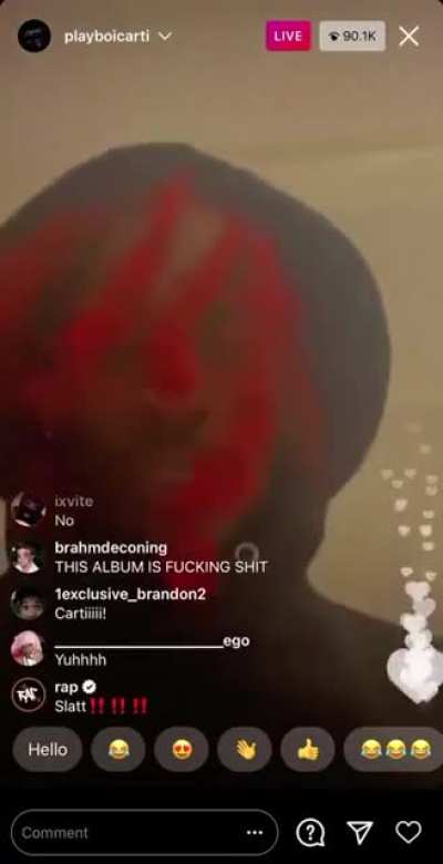 I wonder if this live is the reason Carti didn’t drop for 4 years after Whole Lotta Red