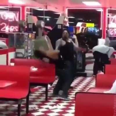 He bitch slapped him into a different dimension…