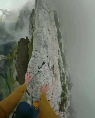 Weather difference between two sides of the mountain.