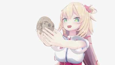 Miko and Haachama fighting each other to get the last cookie