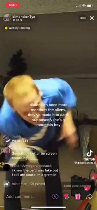 RIP his downstairs neighbors