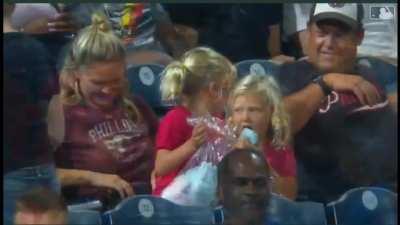 This heart warming moment from a baseball game in Philadelphia.