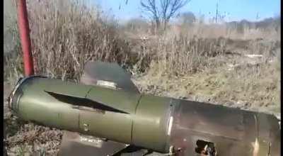 An intercepted ballistic missile "Tochka-U" of the Russian armed forces near Donetsk. Russian information boards are again trying to pass this off as Ukrainian! We don't lie at Russia Ukraine War 2022