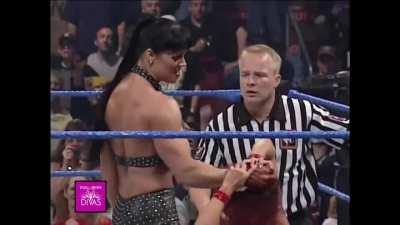Chyna has no problem to dominate Lita