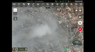 Russian soldier attempts to toss away dropped M67 grenade, but does not throw it far enough away