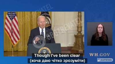 Joe Biden promised that if at least one US citizen was injured in Ukraine, his country would respond by force. Today, the Russians killed a journalist - US citizen Brent Reno. How do you think you will answer for your words?