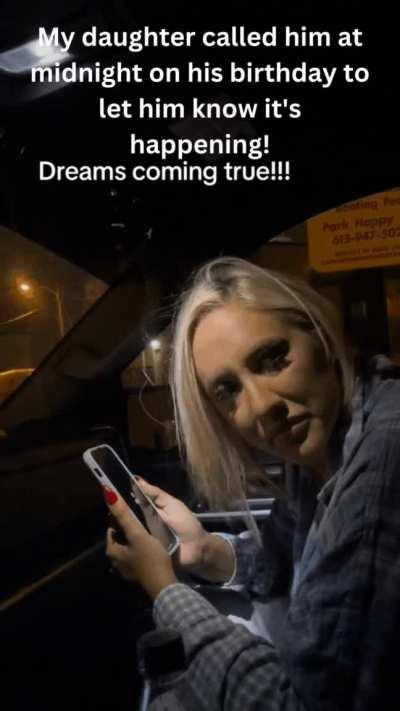 Mom and Sister make sons dreams come true