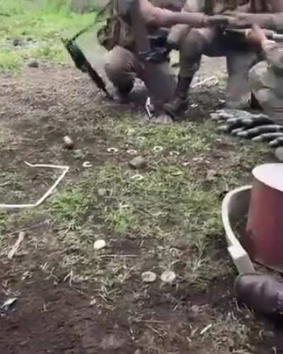 South African troops fire mortar shells from inside their base at M23 rebels and Rawandan forces Goma DRC, 27 January 2025