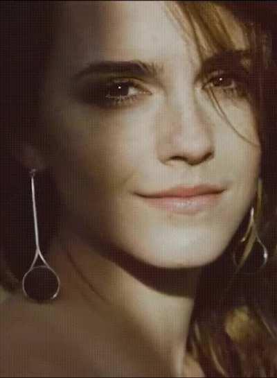 Emma Watson gives you such a seductive look knowing how weak you are for her. What would you say next?