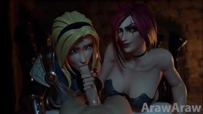 Luxanna & Katarina (League of legends) [Arawaraw]