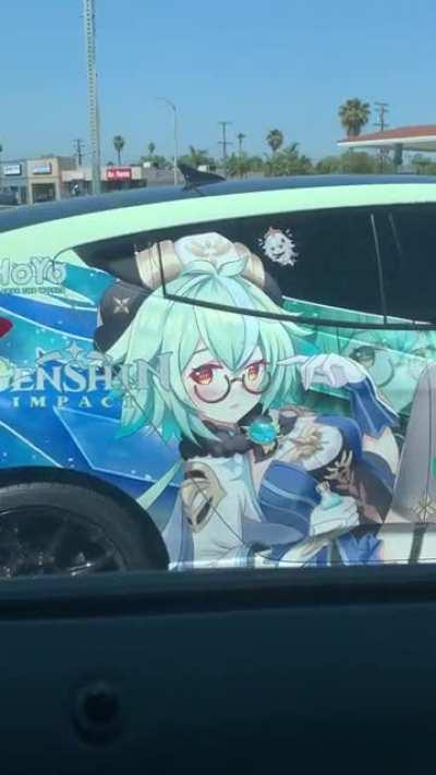 If it was Keqing I’d probably wrap my car the same way