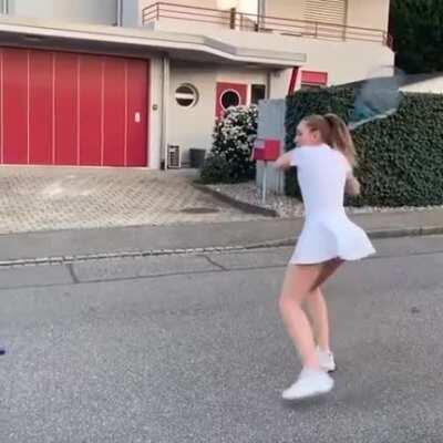 Practicing Tennis Alone