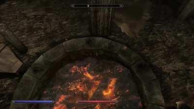 TIL you can level up destruction by jumping in fire..