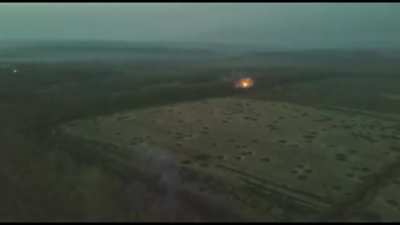 BTR-4E shooting at a Wagner tree line, Near the village of Khromov, Donetsk region.
