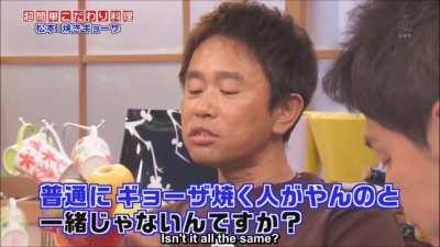 Didn't see this episode on the wiki, thought about it while making gyoza tonight.