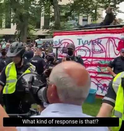 The day after the Nova Scotia election, NDP Leader Gary Burrill crushes it at a protest against evicting unhoused people from a Halifax park. I wish he was premier.