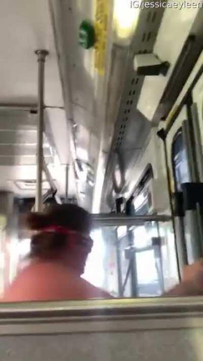 Looks like she missed her stop