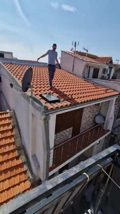 Just passing a drink to your buddy in Croatia