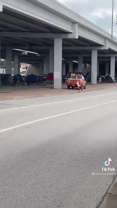 Homeless sweeps have begun in Austin Texas