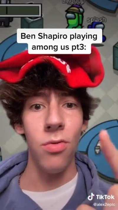 Ben Shapiro tries to convince his fellow crewmates that he's not the imposter