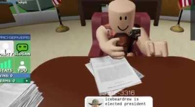 played roblox president roll play and it was wild🔥