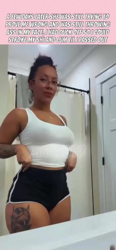 Called Auntie Liv out on having no ass but was immediately proven wrong&hellip; know she got me stroking my shi whenever I see it