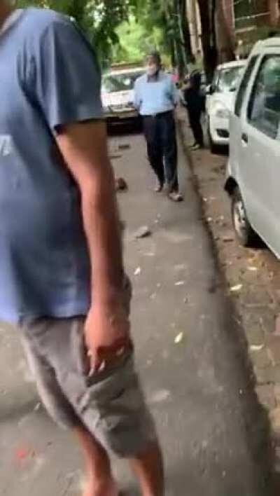 Apeejay School Saket wall comes crashing down on cars.