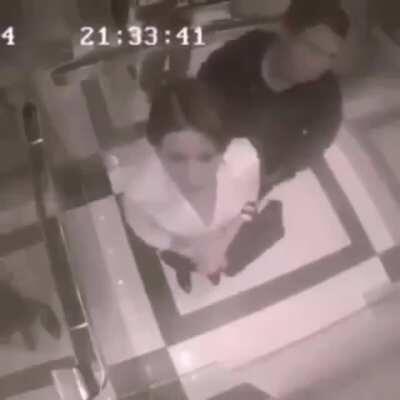 WCGW groping a woman in an elevator