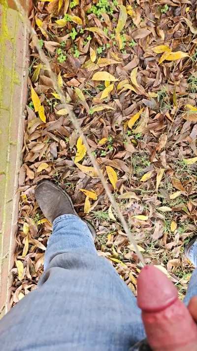 Pissing behind the barn