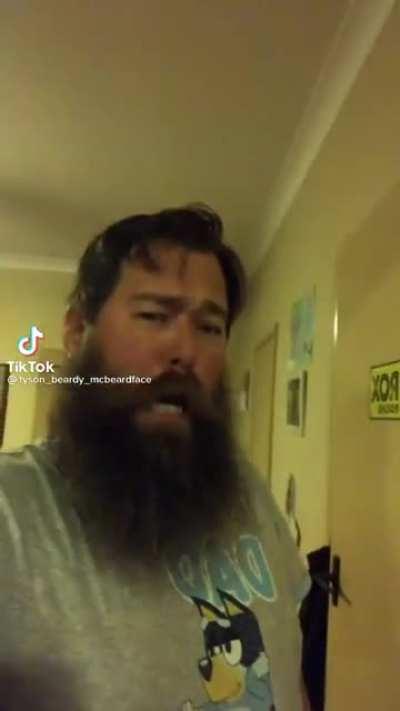 Put the phone to your forehead.