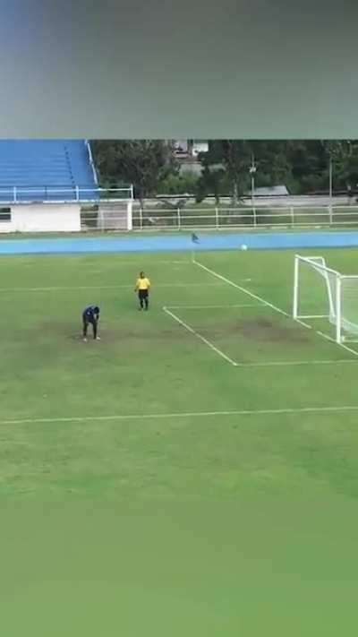 to celebrate saving a goal
