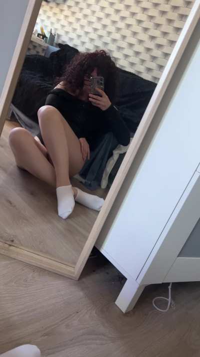 I like to touch something hard with my feet, and it's not the floor