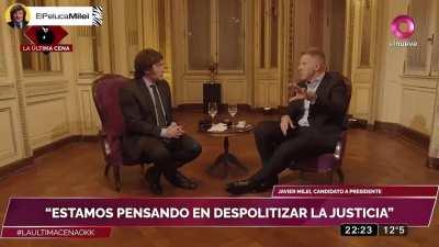 Milei sobre la justicia
